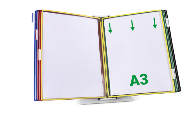Tischsichttafelsystem Tarifold Metall, DIN A3